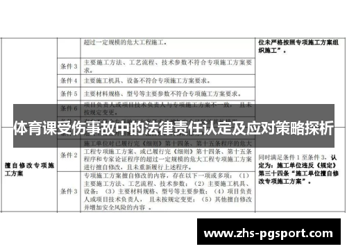 体育课受伤事故中的法律责任认定及应对策略探析