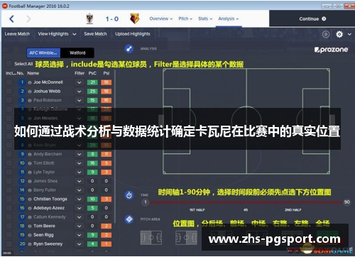 如何通过战术分析与数据统计确定卡瓦尼在比赛中的真实位置