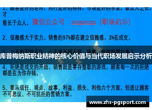 库普梅纳斯职业精神的核心价值与当代职场发展启示分析