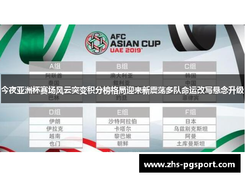 今夜亚洲杯赛场风云突变积分榜格局迎来新震荡多队命运改写悬念升级