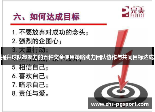 提升球队凝聚力的五种奖金使用策略助力团队协作与共同目标达成 提升球队凝聚力的五种奖金使用策略助力团队协作与共同目标达成